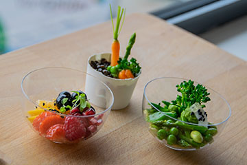 Gerechtjes met verse dressings bij de stand van Van Gelder op de Horecava 