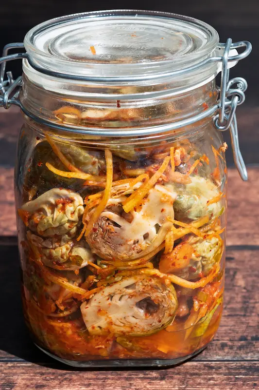 Spruiten kimchi