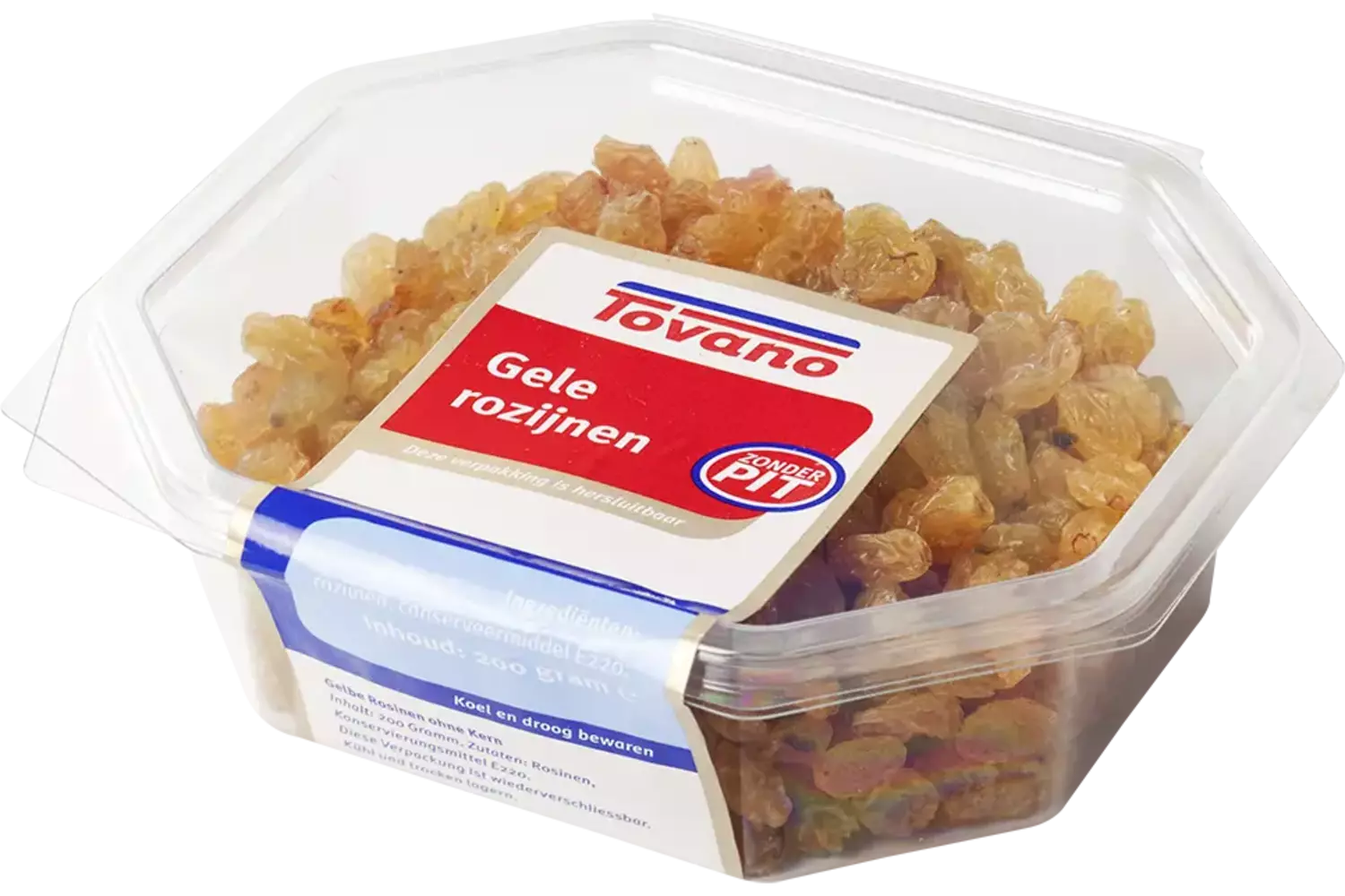 Rozijnen geel 200gr stuk