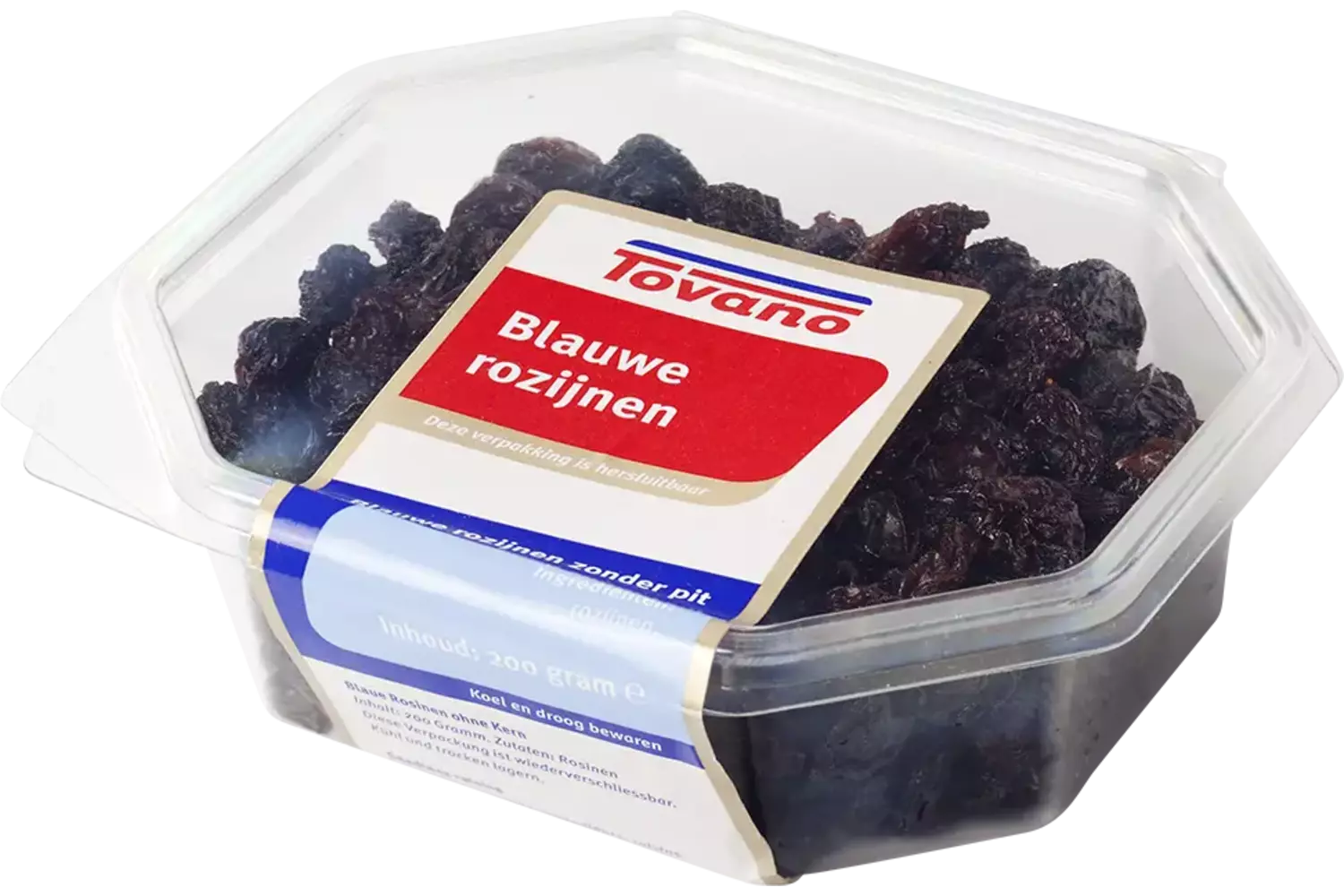 Rozijnen blauw 200gr stuk