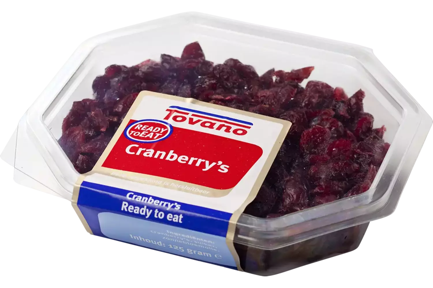 Cranberries gedroogd 125gr stuk