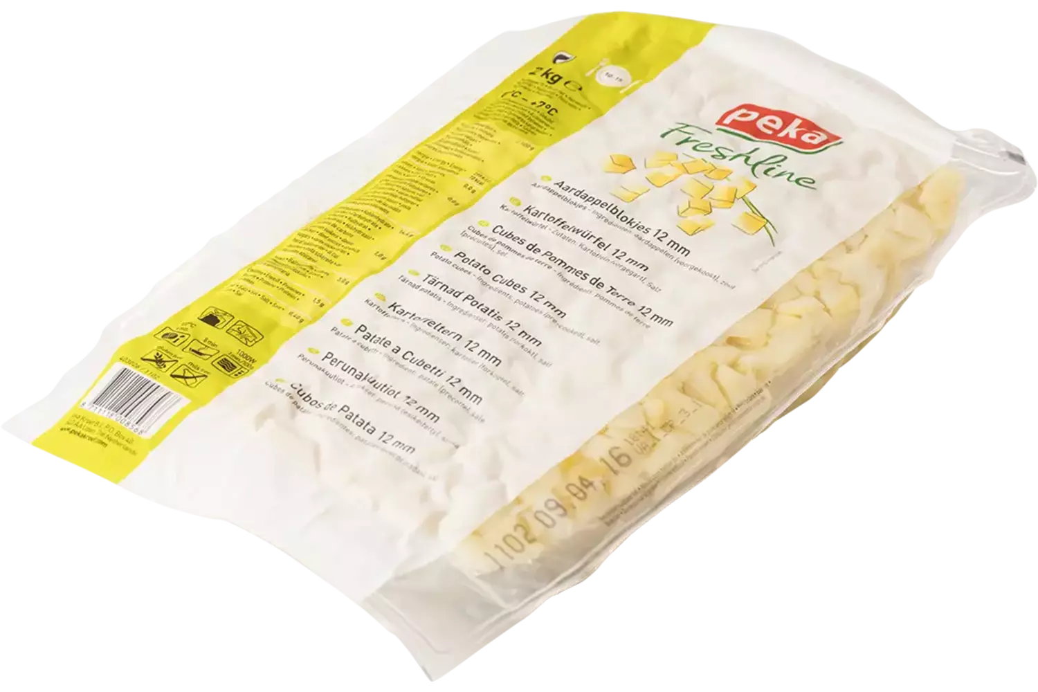 Pommes de terre en cubes 12mm 2kg caisse 6pc