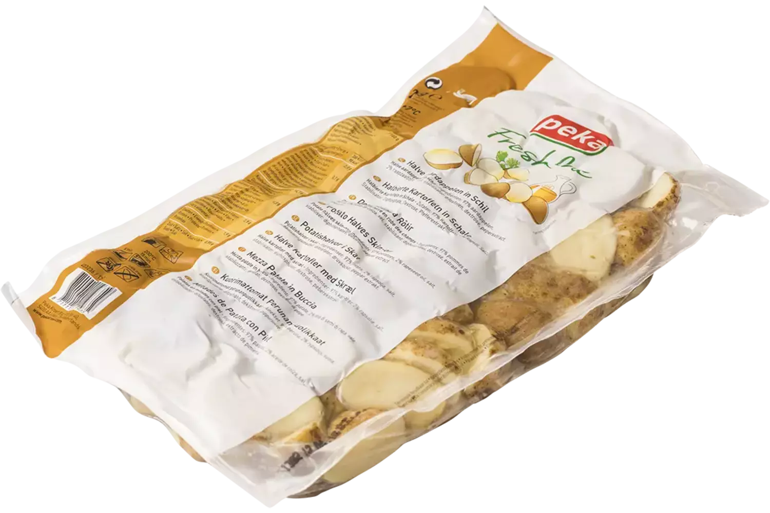 Demi-pommes de terre avec peau 2kg caisse 6pc