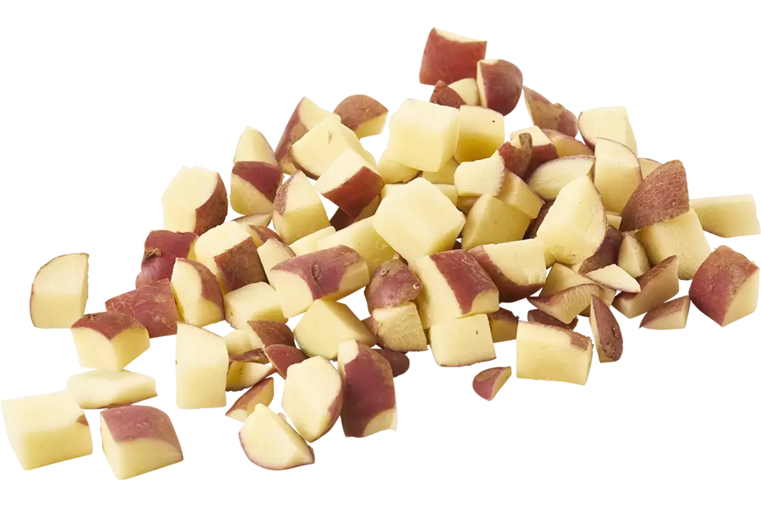 Roseval met schil brunoise 20mm zak 1kg kist 8 stuks
