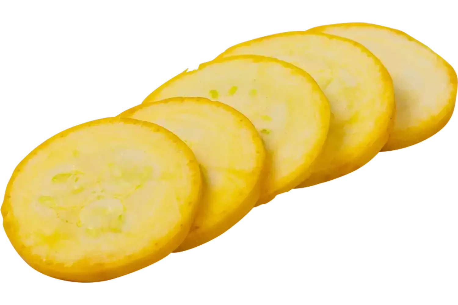 Gele courgette plak 8mm zak 1kg stuk