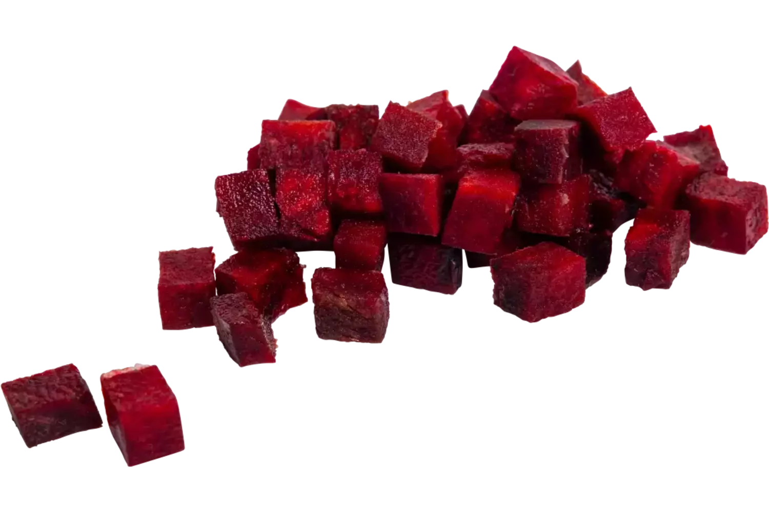Rode bieten rauw brunoise 10mm bak 1kg stuk