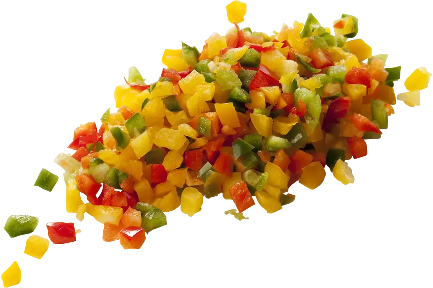 Paprika gemengd brunoise 5mm 1kg stuk