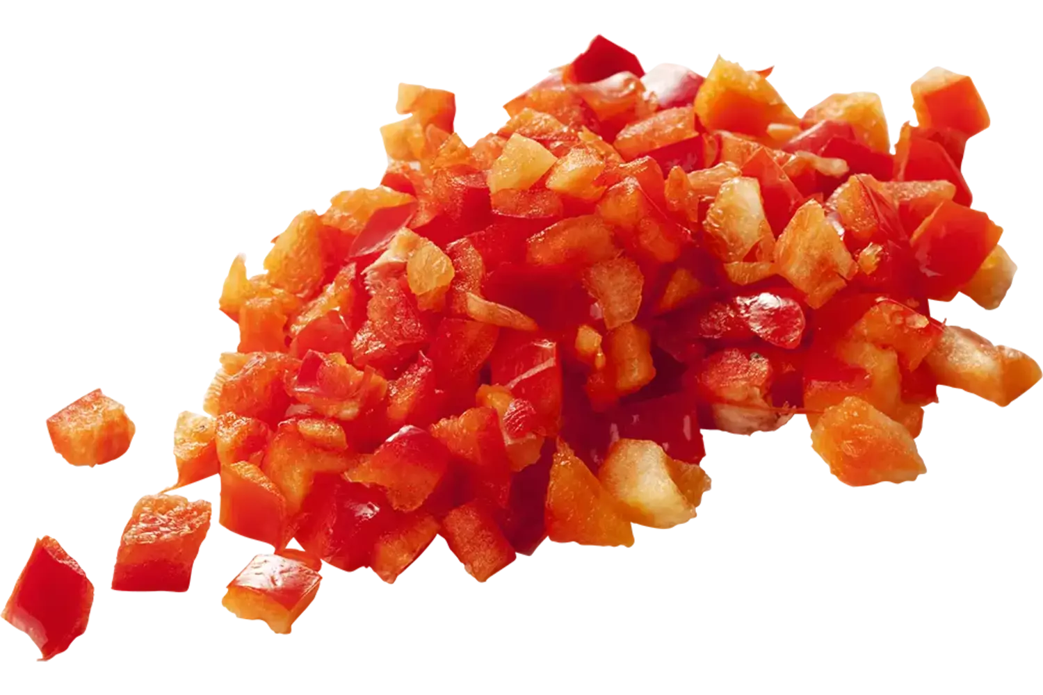 Paprika rood brunoise 10mm 1kg stuk