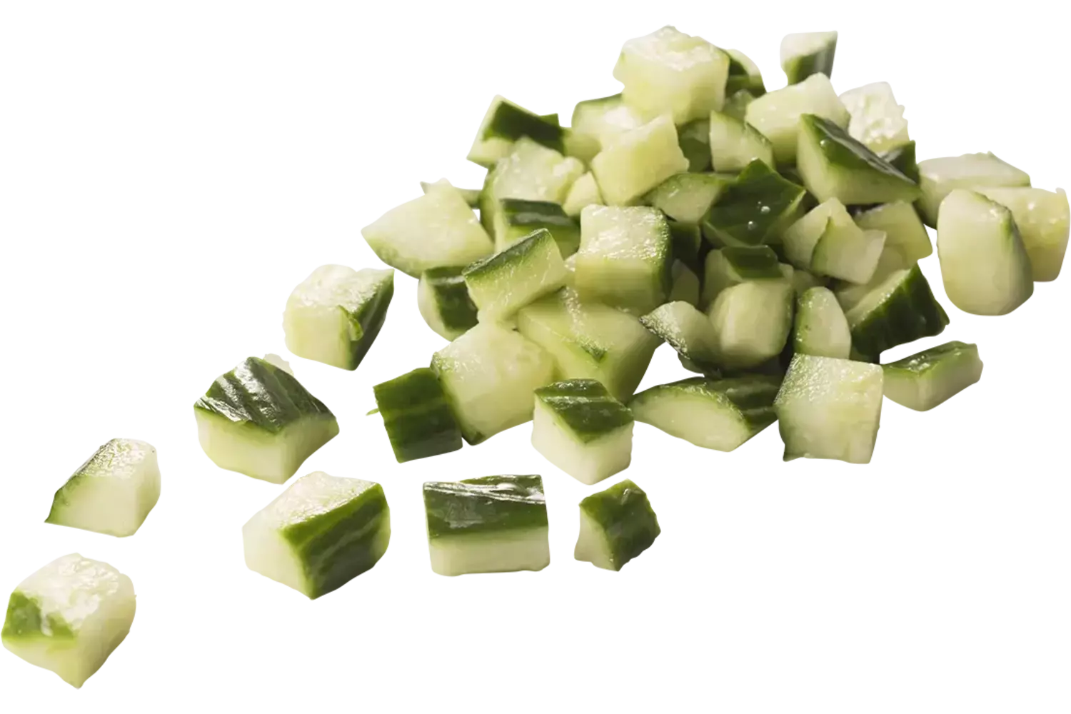 Komkommer brunoise 20mm 1kg kist 6 stuks