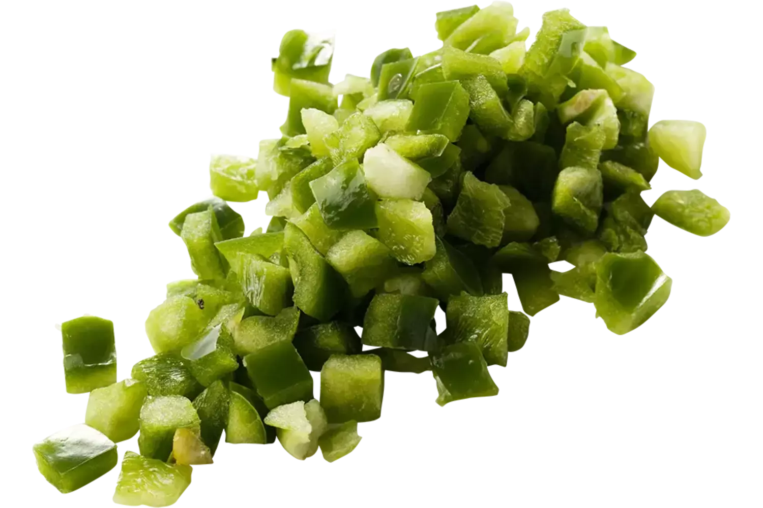 Paprika groen brunoise 10mm 1kg
