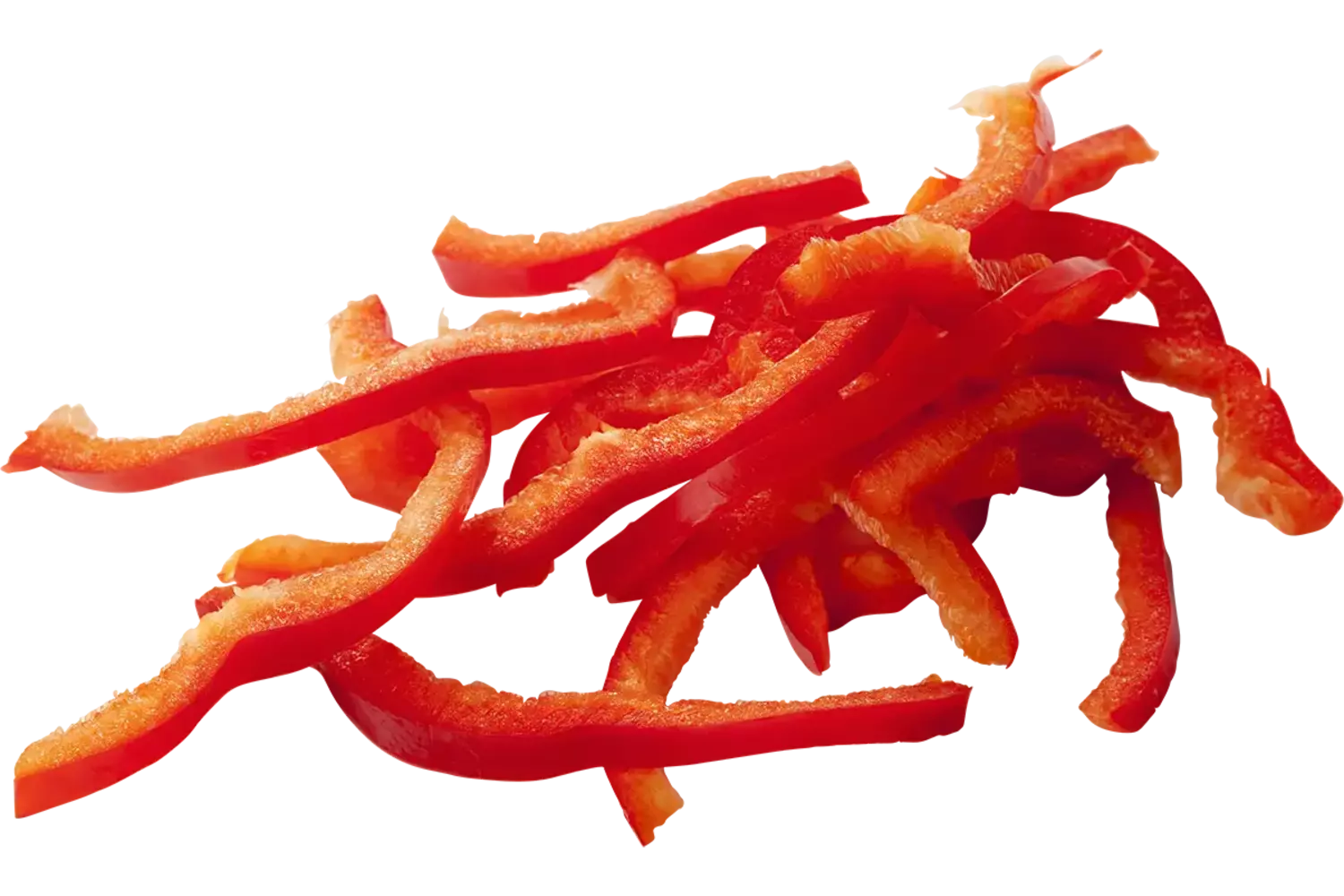 Poivron rouge julienne 4mm 1kg caisse 8pc