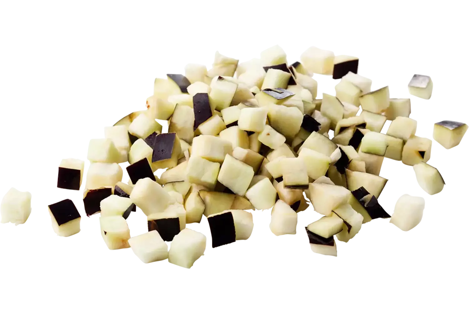 Aubergine brunoise 10mm 1kg caisse 6pc