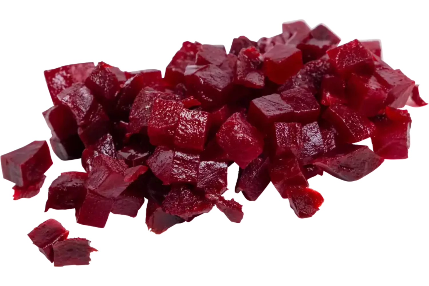 Bieten gekookt brunoise 5mm bulk kist 10 kilogram