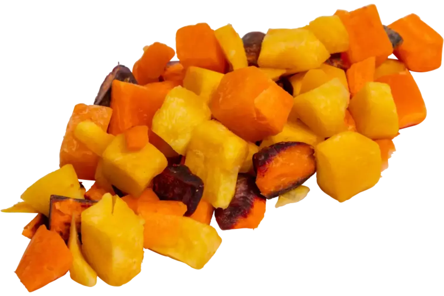 Winterpeen regenboog brunoise 20mm bulk kist 10 kilogram