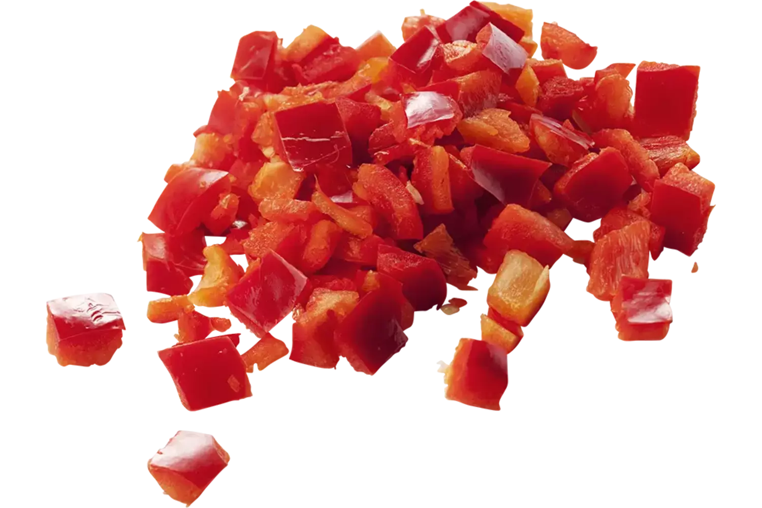 Paprika rood brunoise 20mm zak 1kg