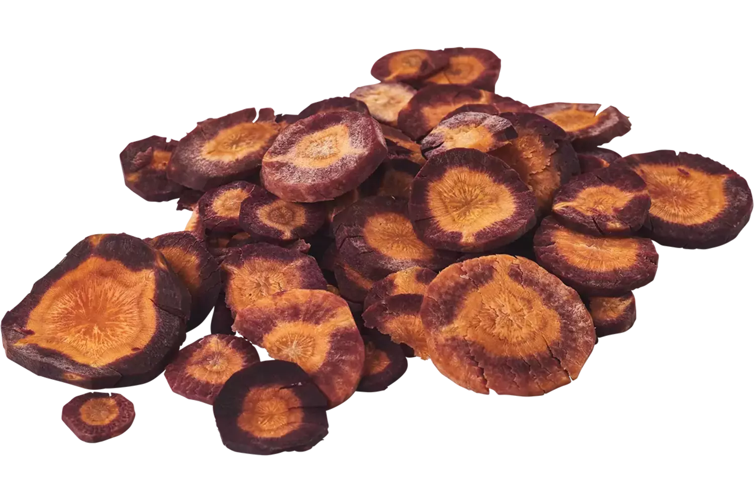 Rondelles de carotte violettes 4mm 1kg pièce