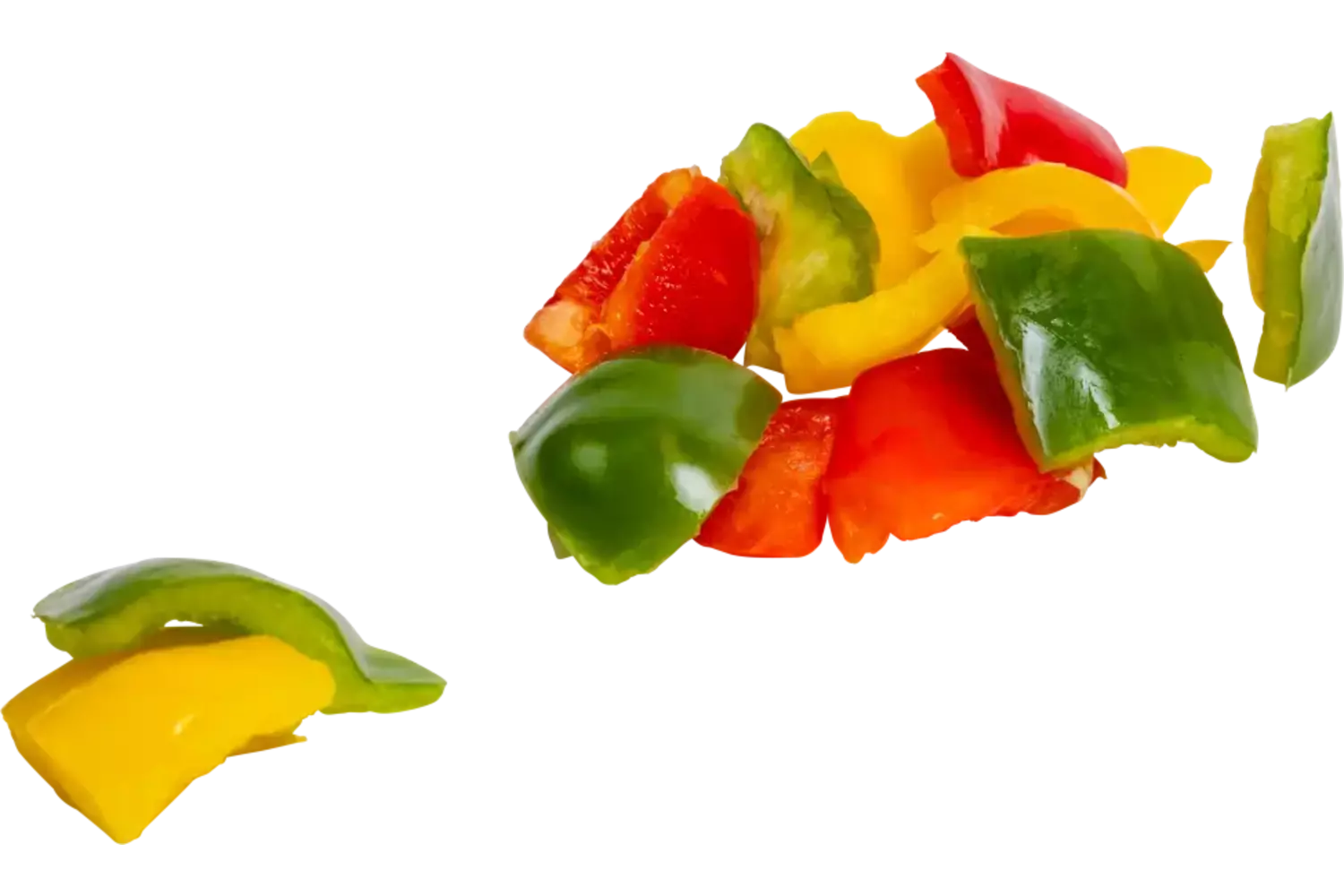 Paprika mix brunoise 30mm bak 1 kg stuk
