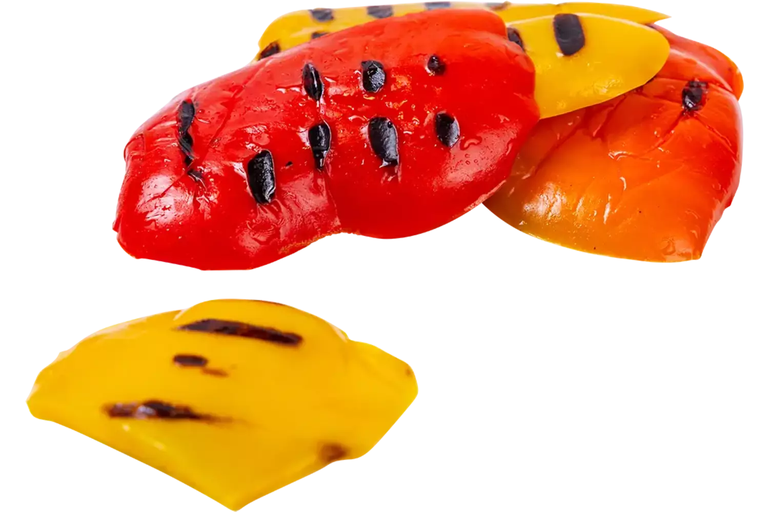 Paprika rood-geel gegrild z. olie 1kg stuk