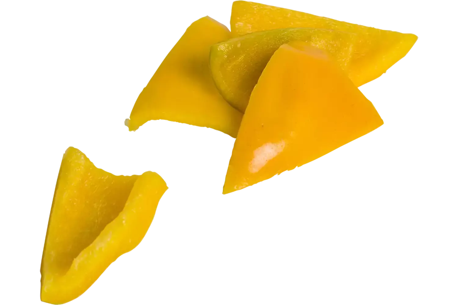 Paprika geel kwart bak 1kg stuk