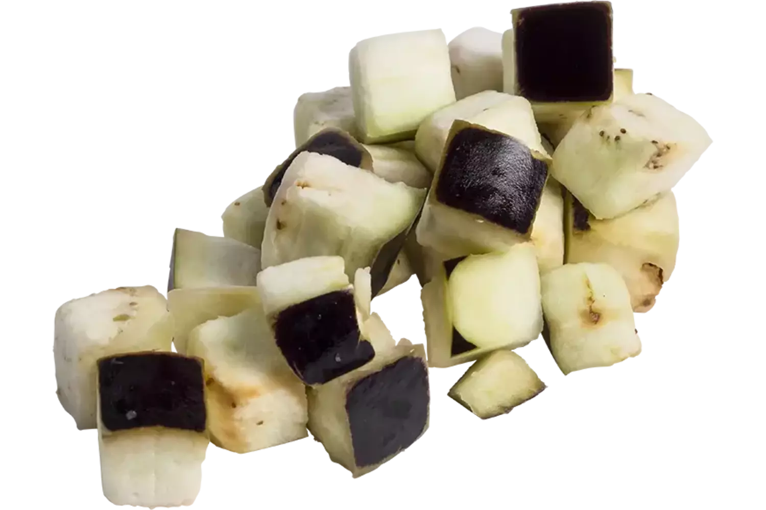 Aubergine brunoise 20mm kist 4 kilogram