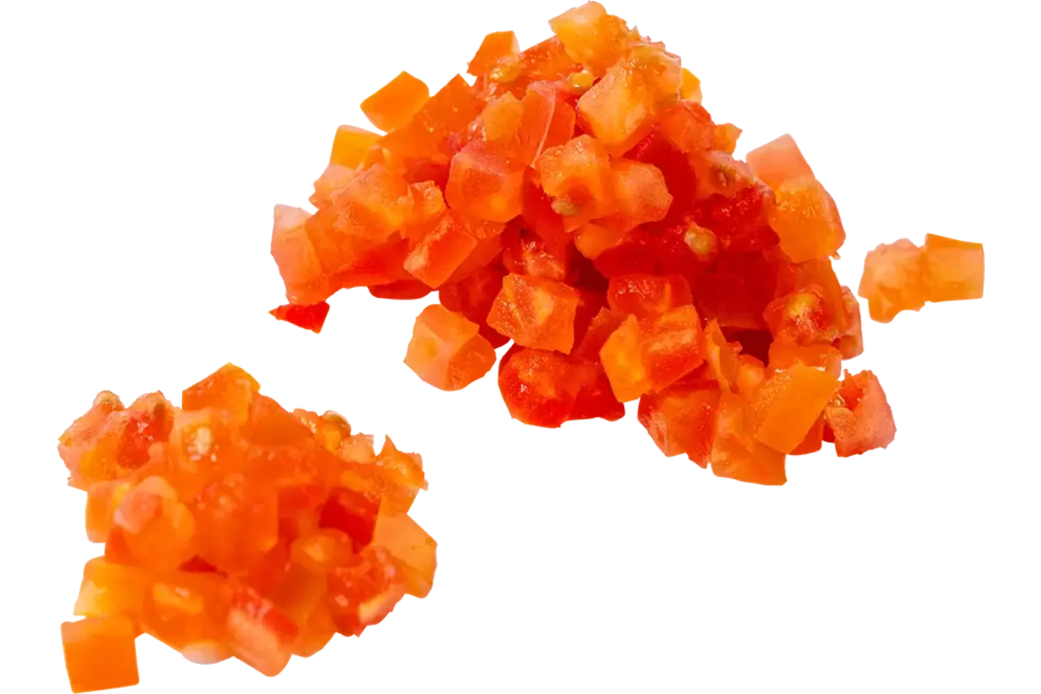 Tomaten brunoise 5mm bulk kist 10 kilogram