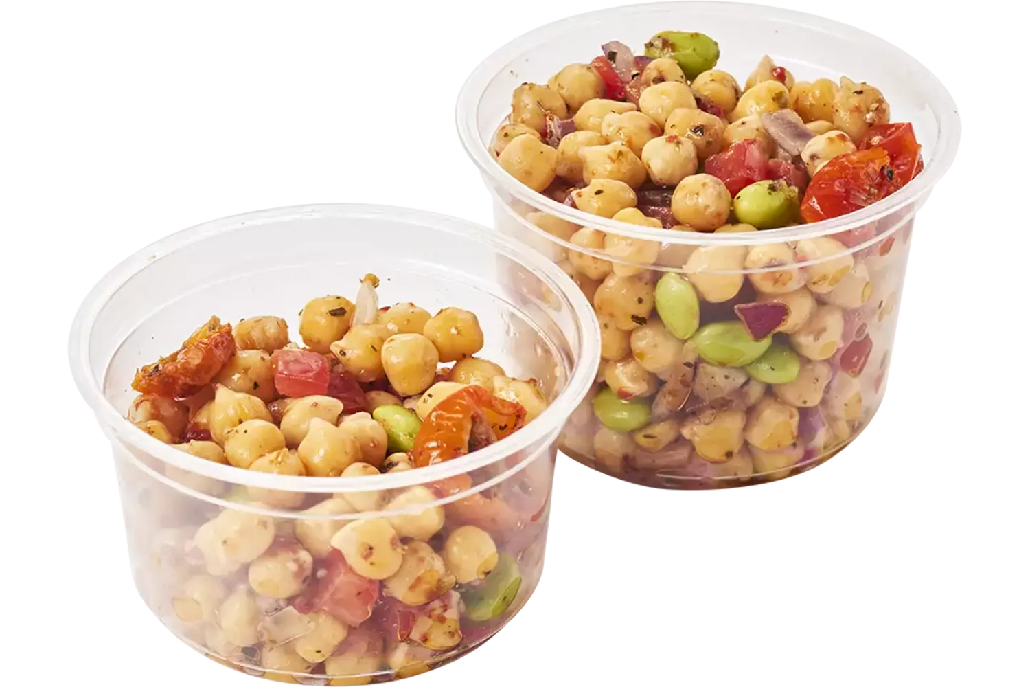 Kikkererwten-tomatensalade tray 5x200gr kist 2 trays