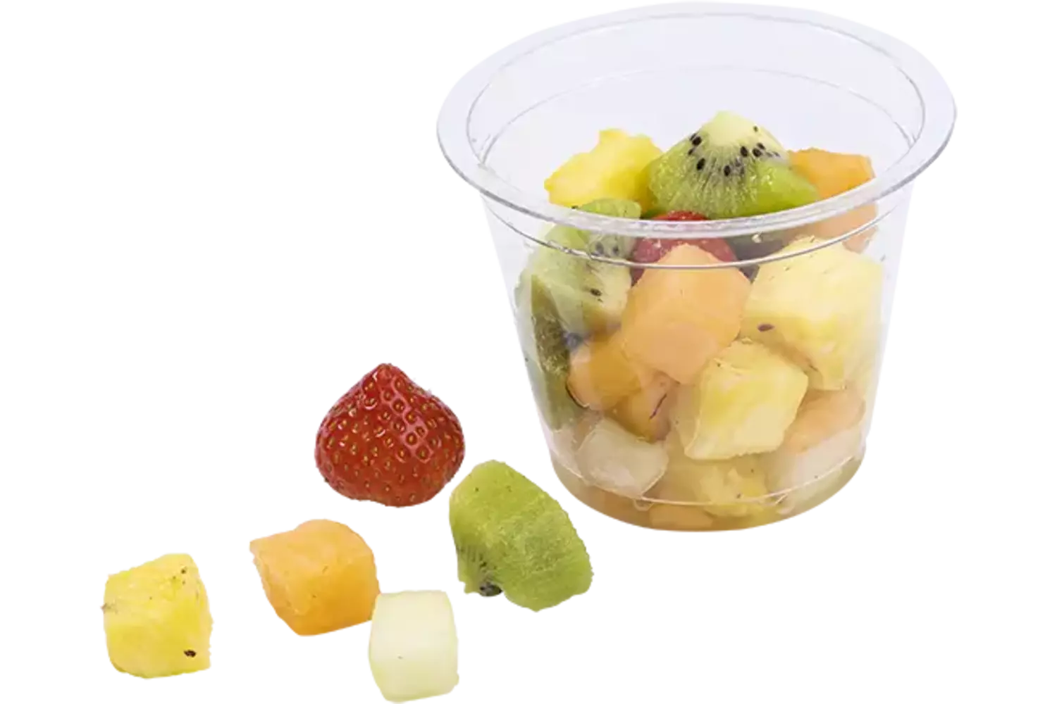 Fruitsalade luxe (fijn) tray 9x100gr stuk