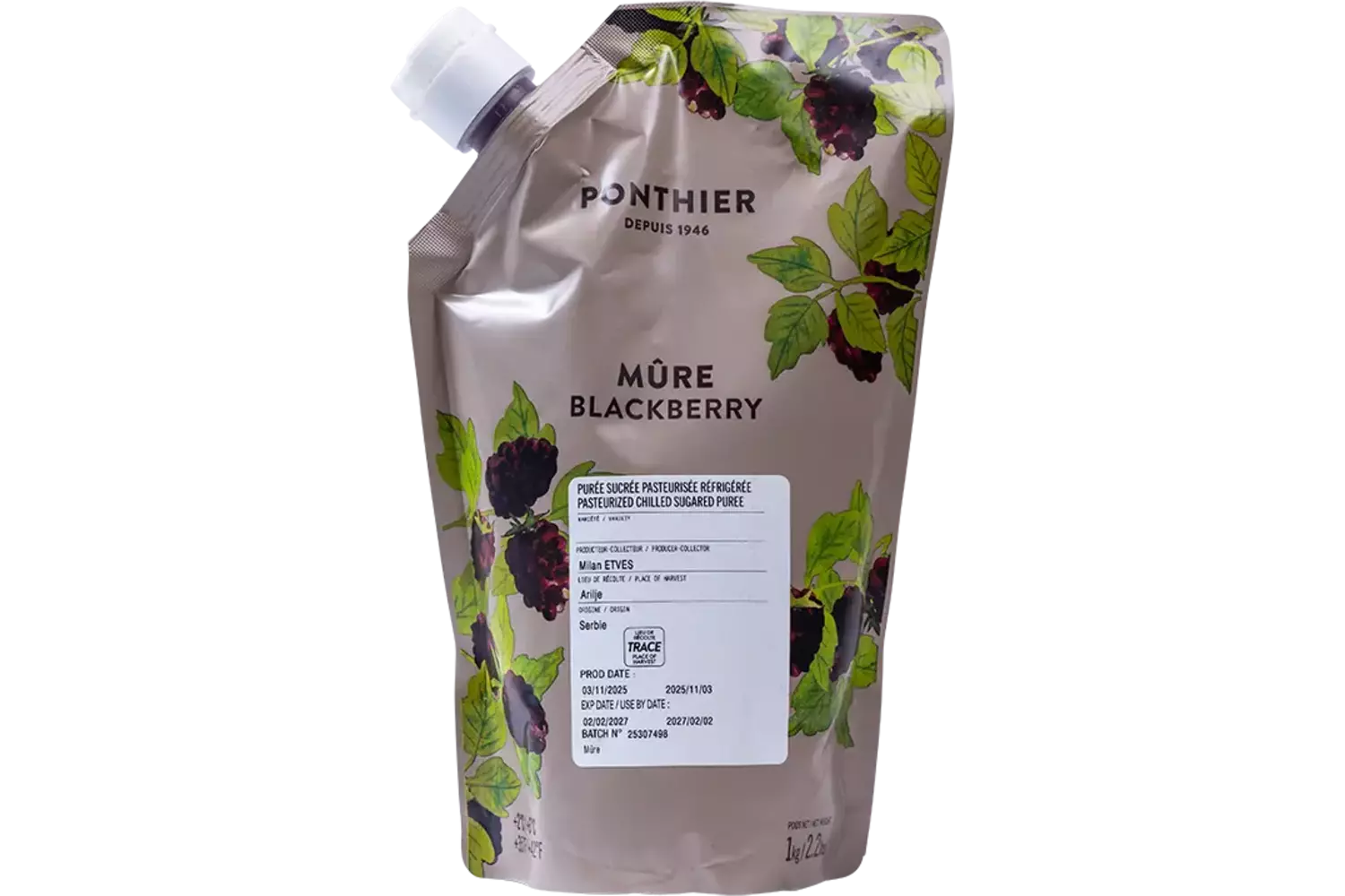Fruitpuree bramen 1kg stuk