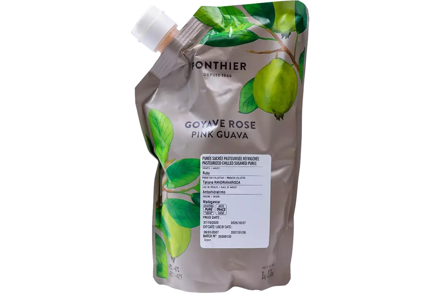Fruitpuree guave 1kg stuk