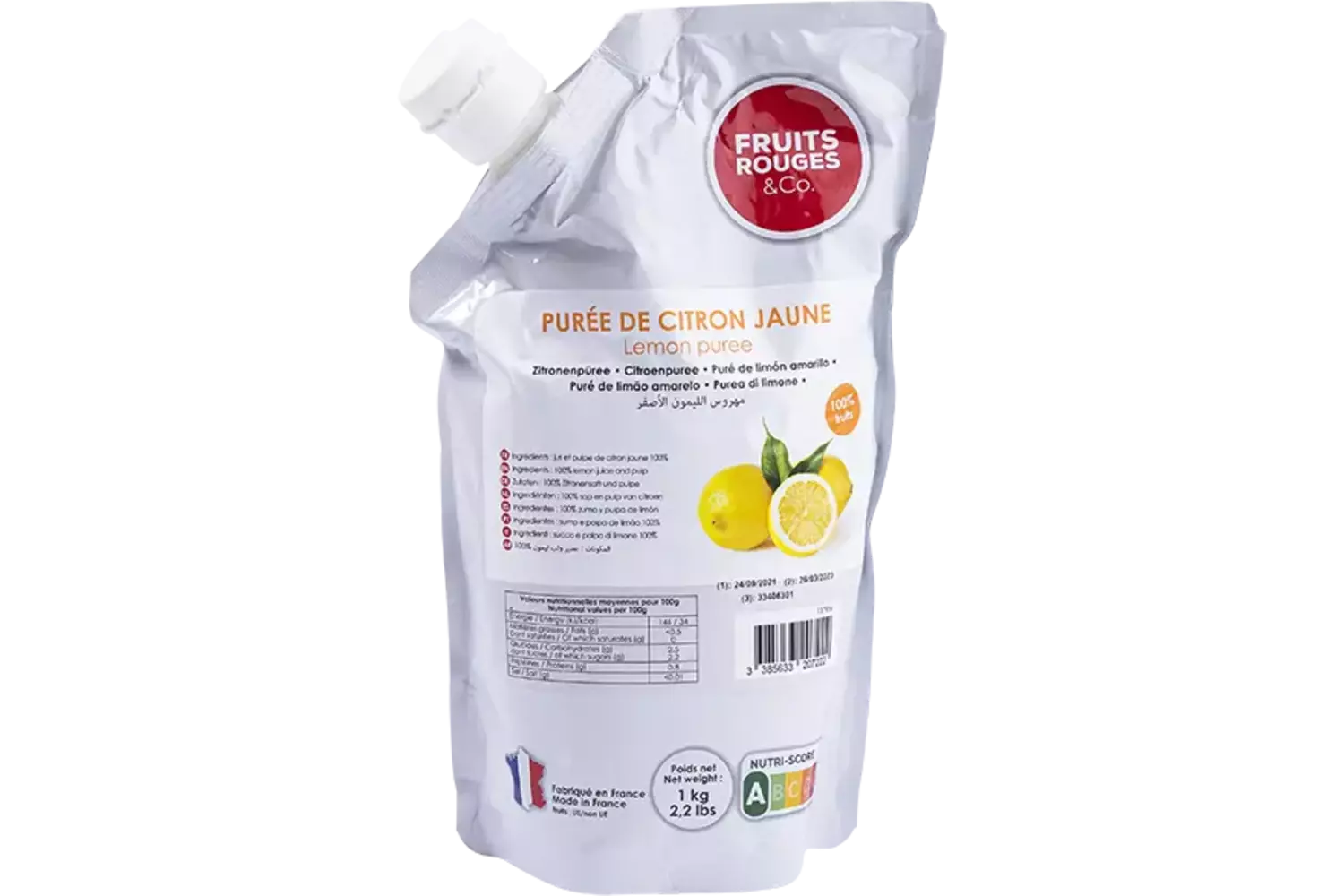 Fruitpuree Citroen 1kg stuk