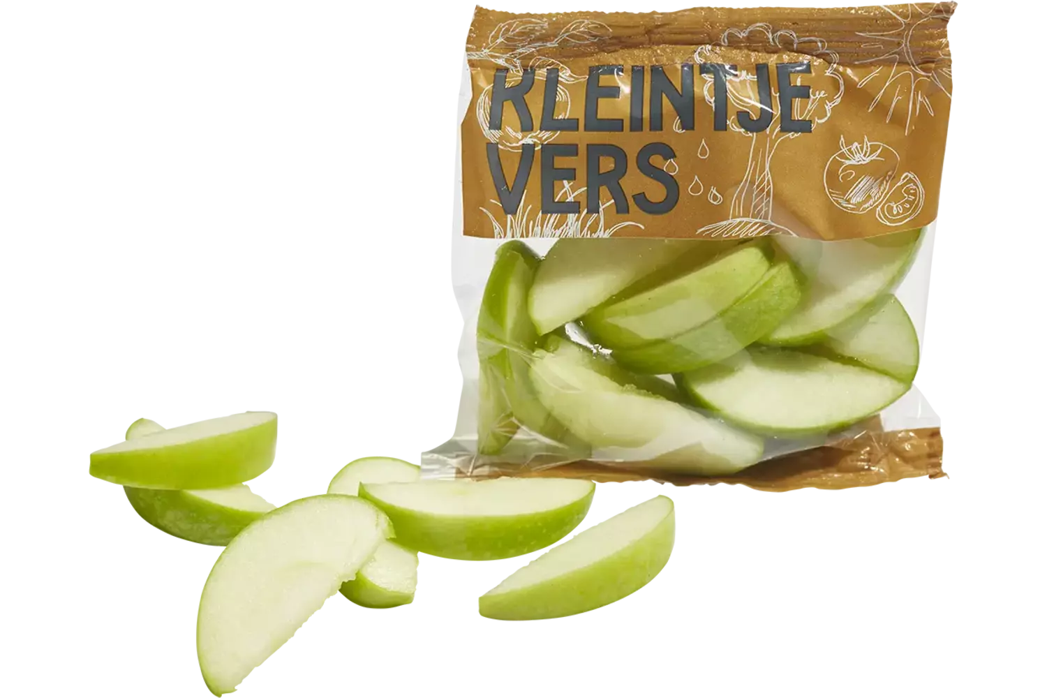 Appel groen partjes snackfruit 5x120gr stuk