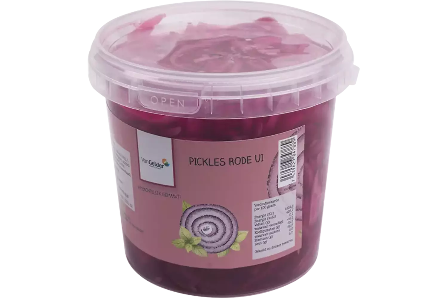 Rode ui zoetzuur emmer 1kg kist 11 stuks