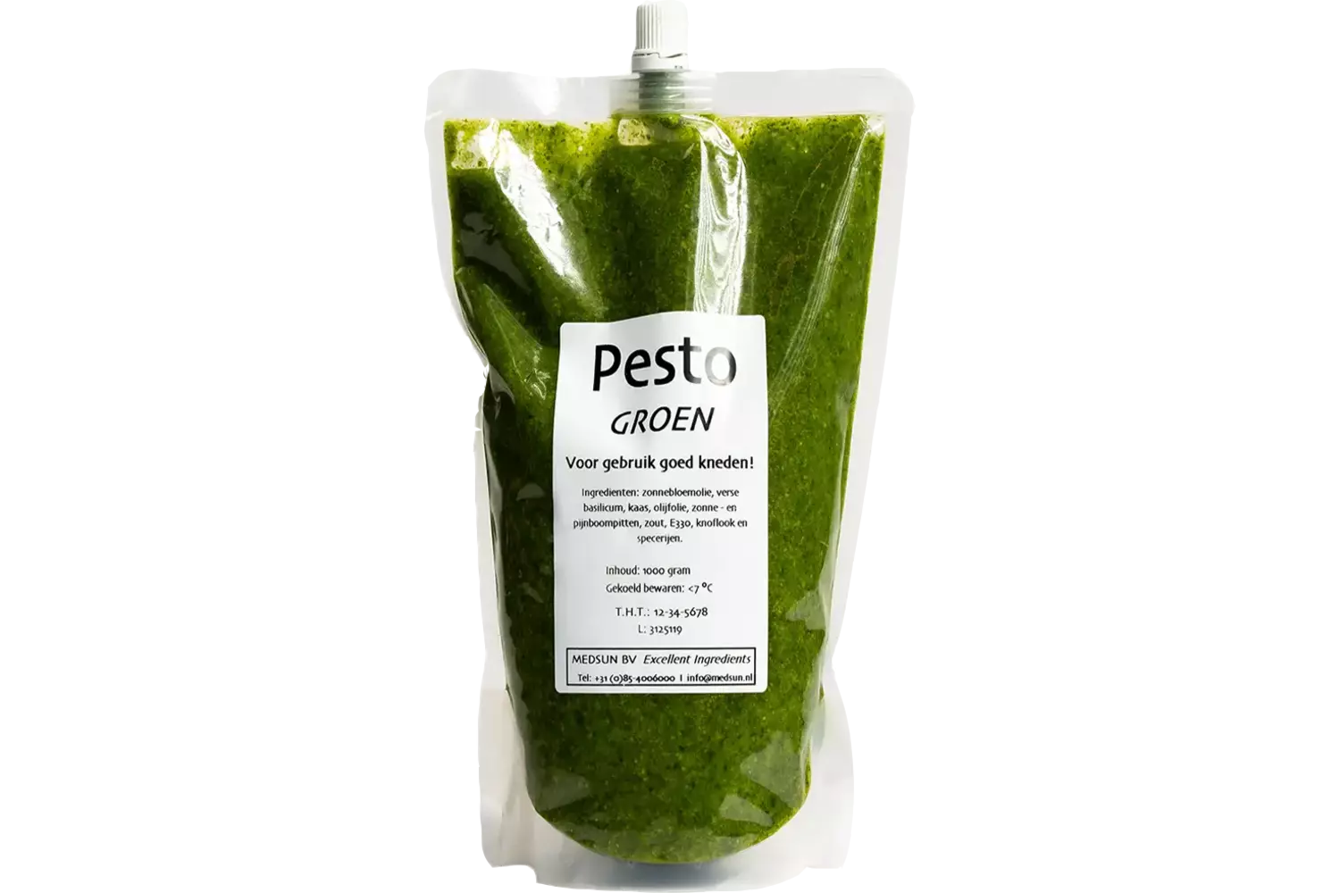 Pesto groen-naturel 1kg stuk