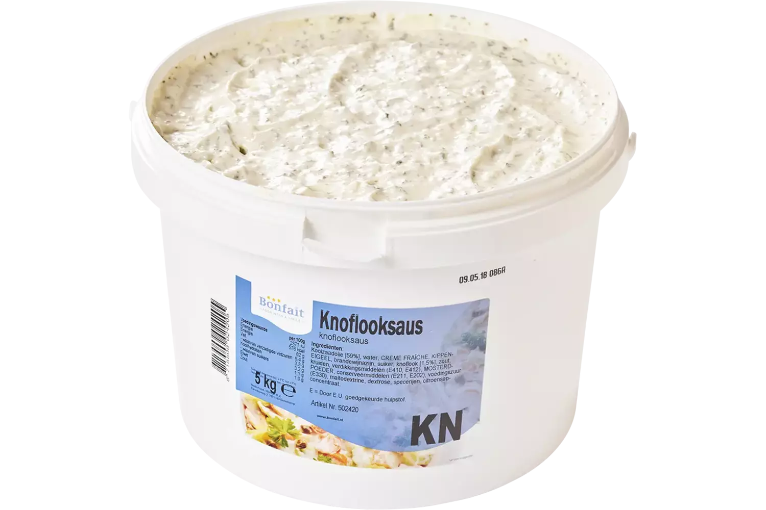 Knoflooksaus emmer 2,5kg kist 4 stuks