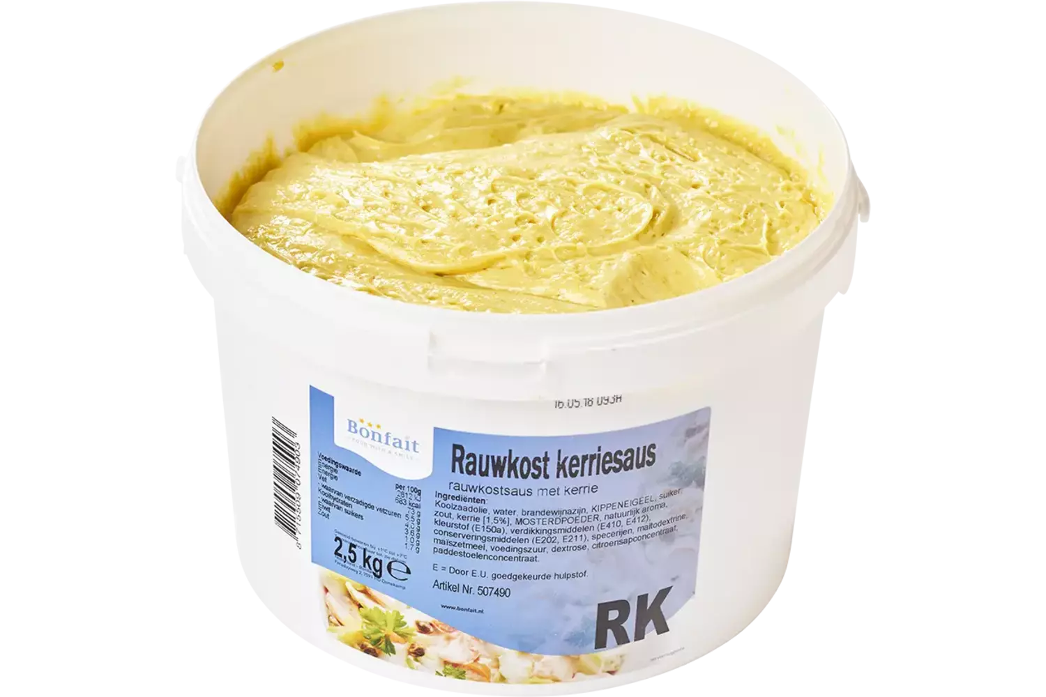 Rauwkost Kerriesaus emmer 2,5kg stuk