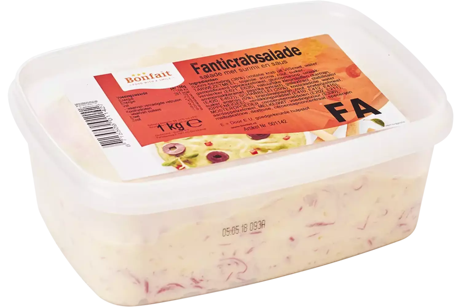 Fanticrabsalade emmer 1kg stuk
