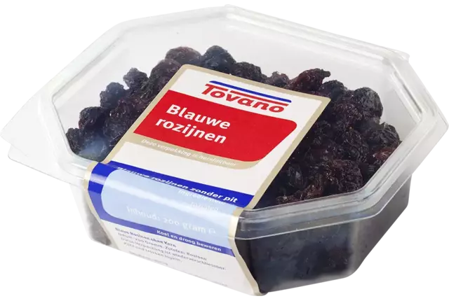 Rozijnen blauw 200gr stuk