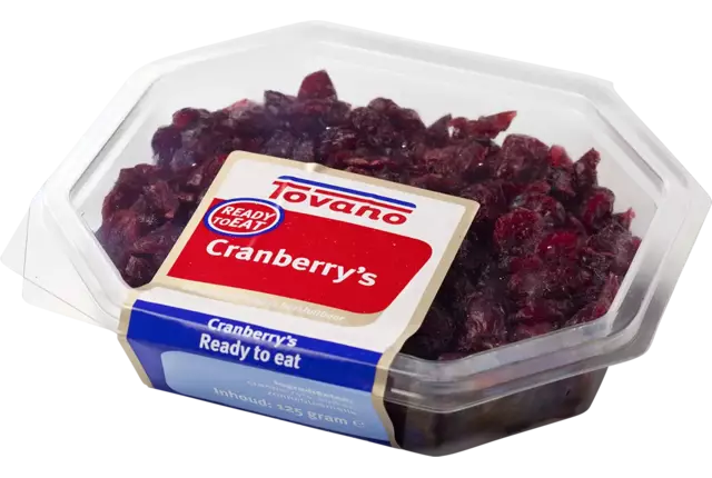 Cranberries gedroogd 125gr stuk