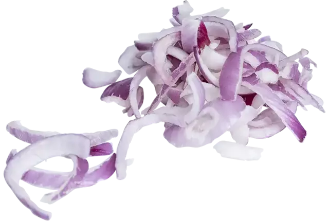 Red onions demi-rings 4mm 500g crade 20 pieces