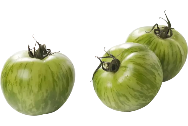 Tomate tigre vert 500g caisse 6pc