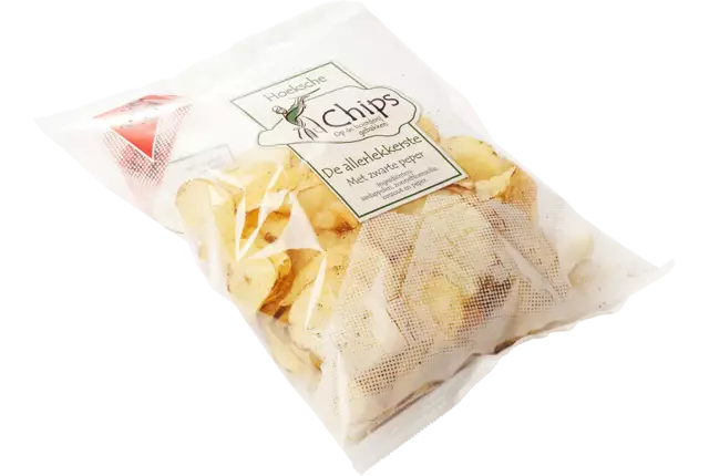 Hoeksche Chips Zwarte peper kist 10 stuks