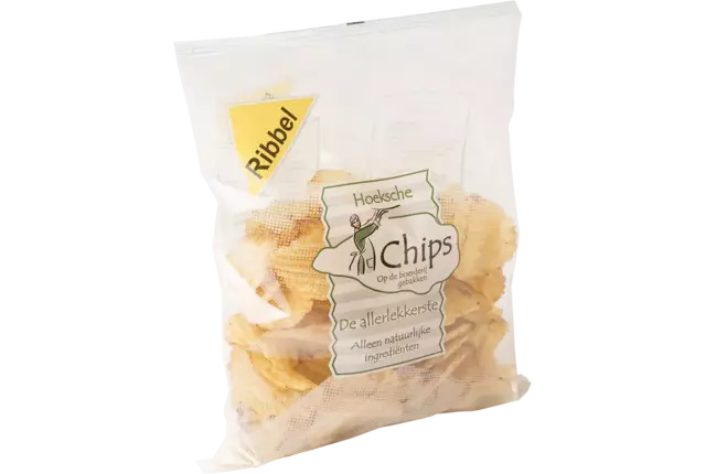 Hoeksche Chips Ribbel Zeezout kist 10 stuks