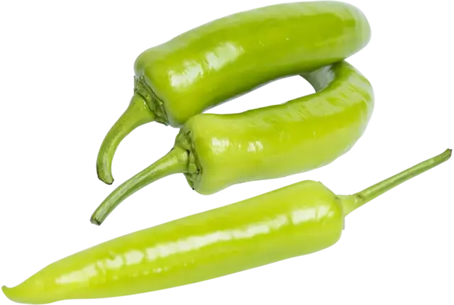 Turkse Zoete punt paprika groen-wit kist 6 kilogram