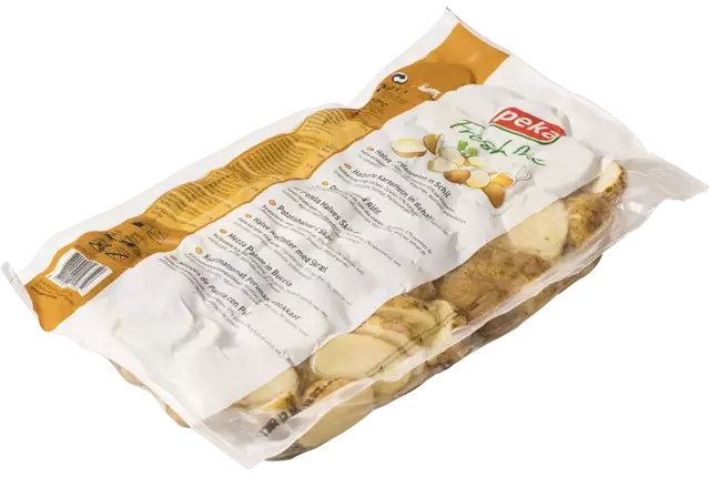 Demi-pommes de terre avec peau 2kg caisse 6pc