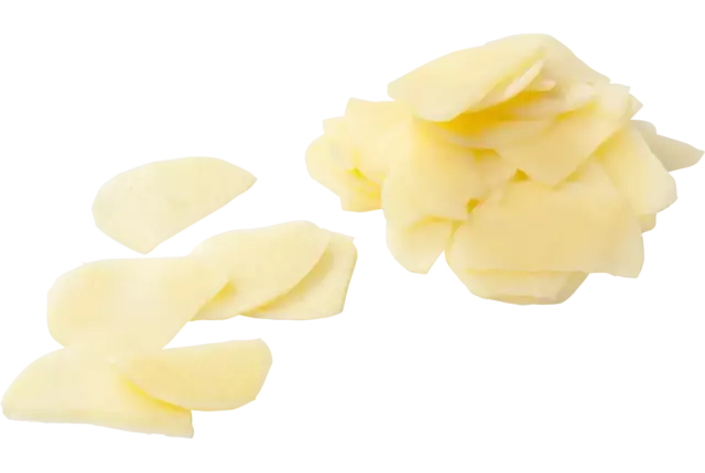 Rondelles de pomme de terre 3mm 1kg caisse 8pc