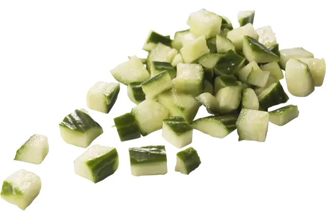 Komkommer brunoise 20mm 1kg kist 6 stuks