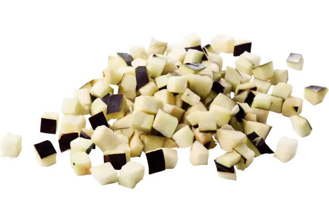 Aubergine brunoise 10mm 1kg caisse 6pc