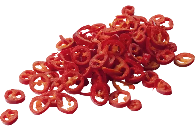 Piments rouges coupé 2.5mm 500g pièce