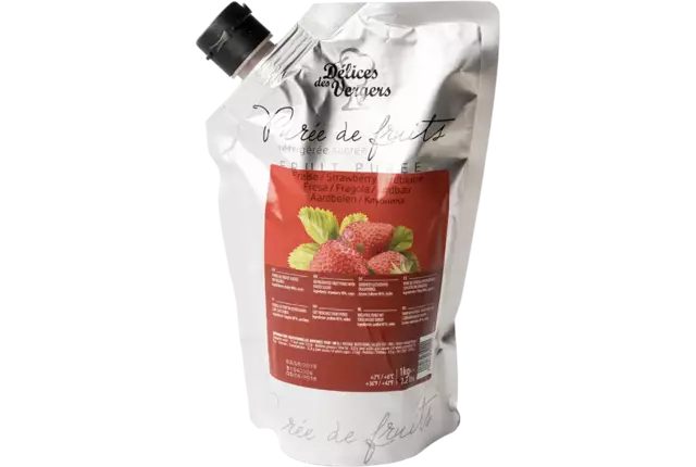 Fruitpuree aardbei 1kg stuk