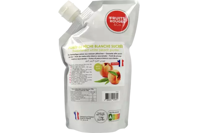 Fruitpuree perzik 1kg stuk
